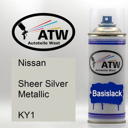 Nissan, Sheer Silver Metallic, KY1: 400ml Sprühdose, von ATW Autoteile West.